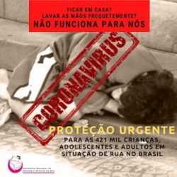 Proteção à população de rua: O que será feito para às crianças e adultos em situação de rua não contrair o novo coronavírus (COVID-19)?