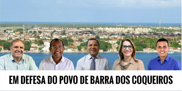 EM DEFESA DO POVO DE BARRA DOS COQUEIROS (Manifesto dos partidos e pré-candidatos da oposição)