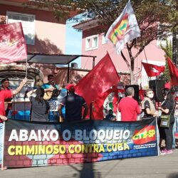 SOLIDARIEDADE: Consulado cubano em SP recebe manifestação em defesa da revolução