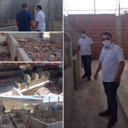 Barra dos Coqueiros: Prefeito Alberto Macedo visita obras do mercado